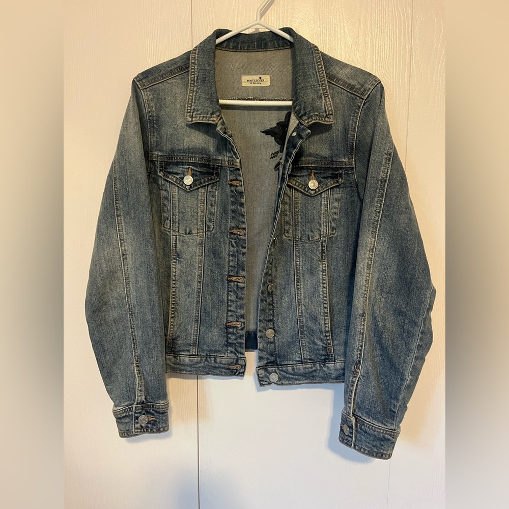 EUC | Embroidered Denim Jacket